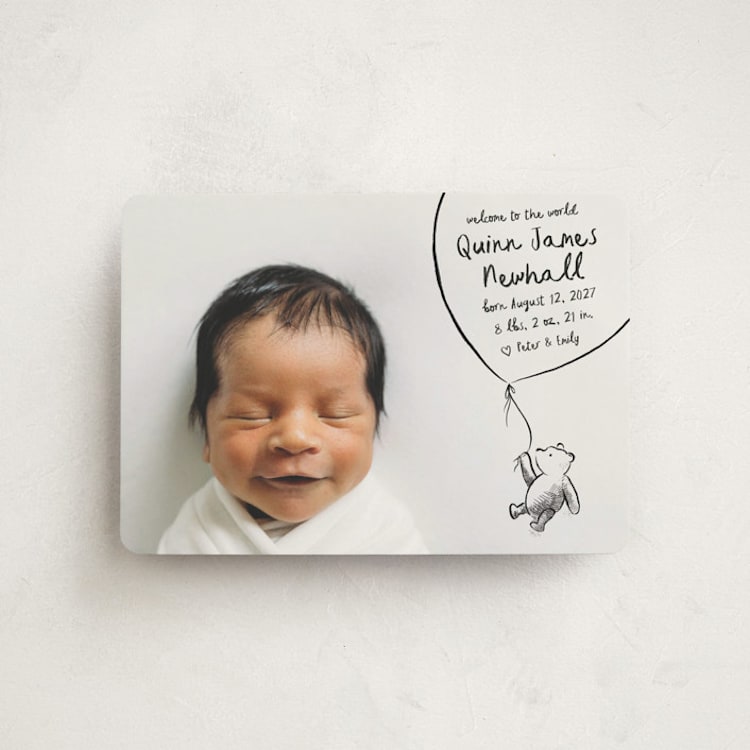 "Disney's Classic Pooh" - Birth Announcements in Ink by Pink House Press - Front