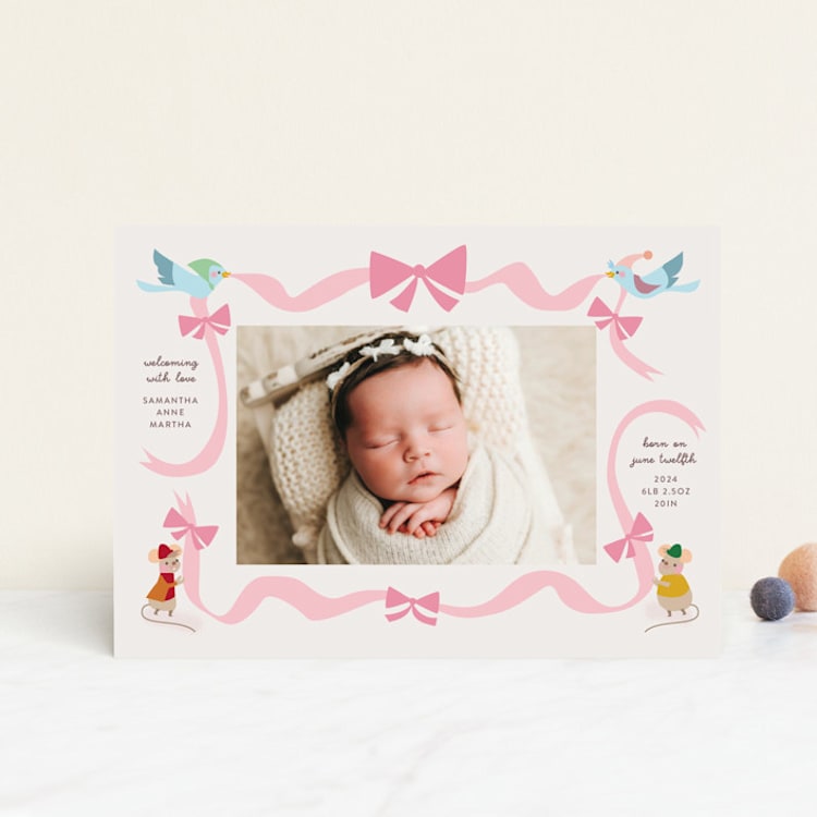 "disney cinderella birth announcement" - Birth Announcements in Blush by lori jacobs wemple - Front