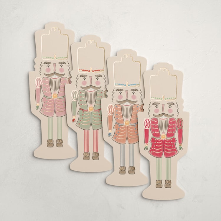 "Gilded Nutrcrackers (set of 12)" - Place Card Sets in Multi by Anne Ciotola - Front