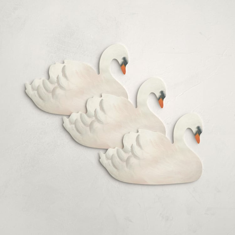 "Plume (set of 12)" - Place Card Sets in Swan by jinseikou - Front