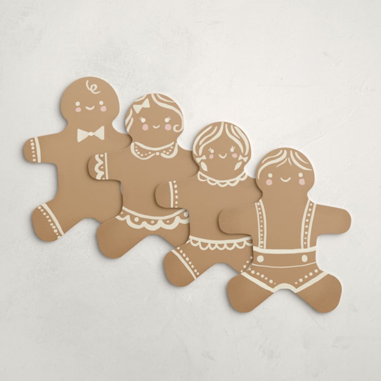"Gingerbread Troupe (set of 12)" - Place Card Sets in Baked by lori jacobs wemple - Front