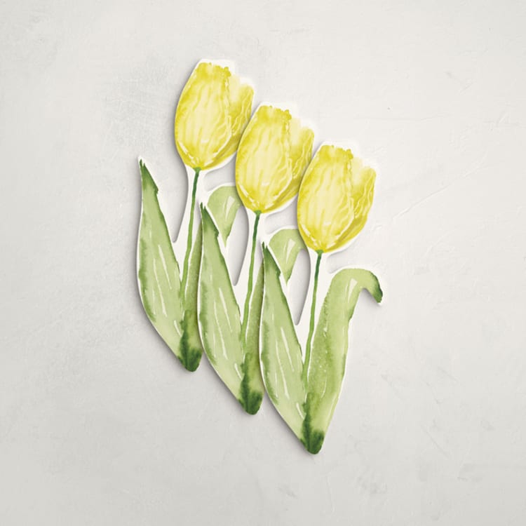 "Amalfi Stem (set of 12)" - Place Card Sets in Yellow by Pati Cascino - Front