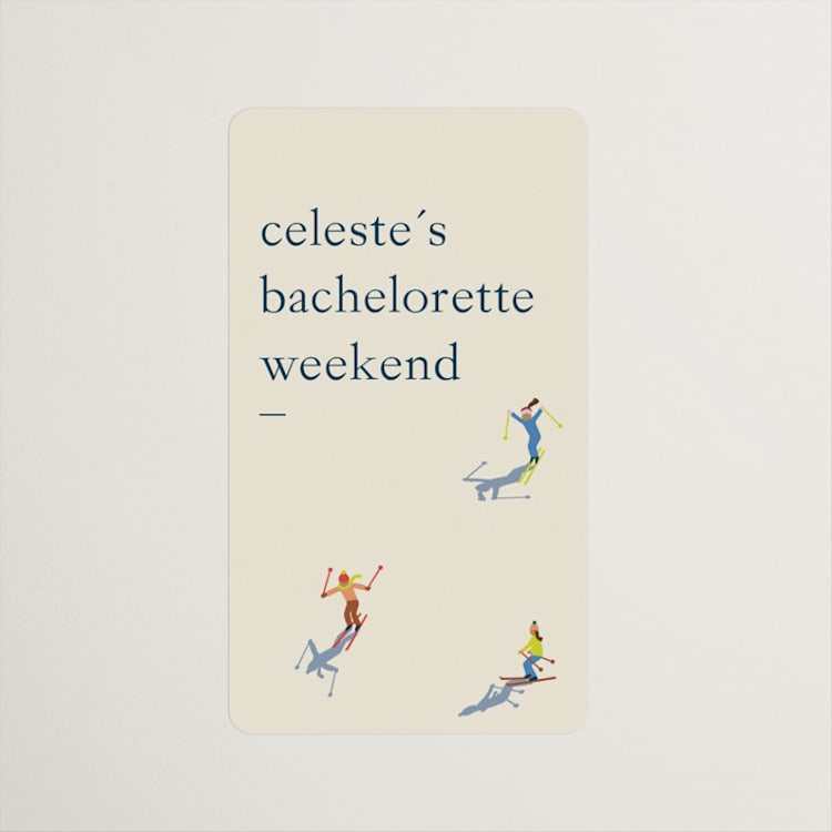 "slope" - Wedding Favor Stickers in Cream by Ellen Schlegelmilch - Front