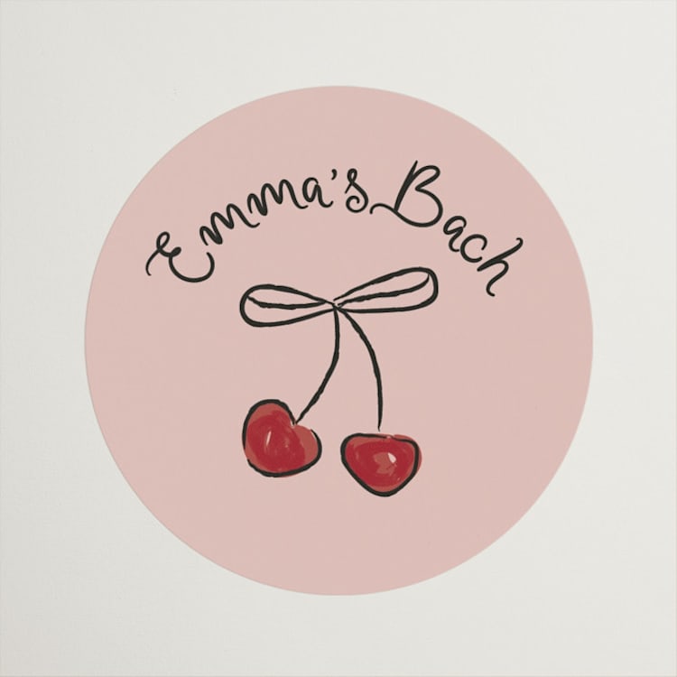 "cherry" - Wedding Favor Stickers in Cherry by Helena Vitto - Front