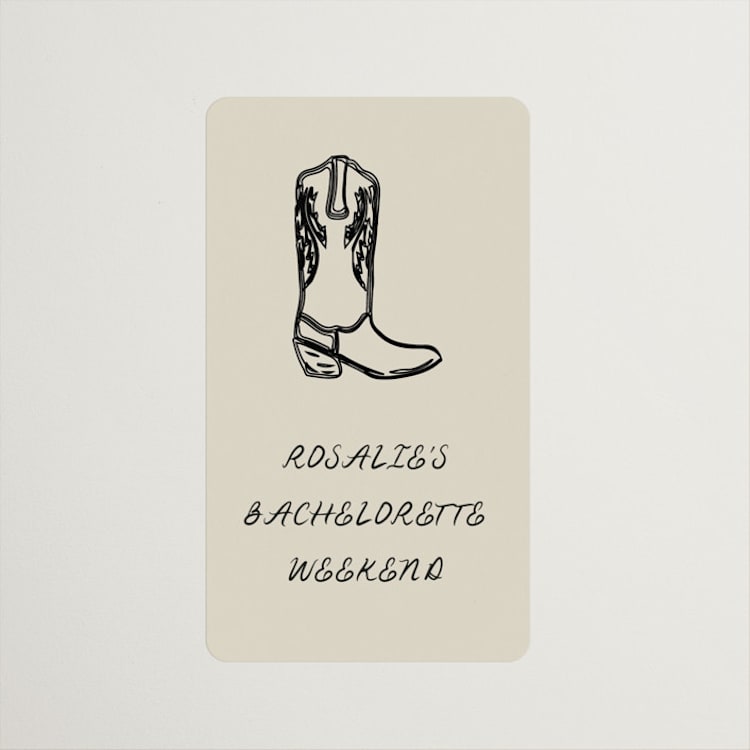 "Lariat" - Wedding Favor Stickers in Sand by Jelena Vuletic - Front