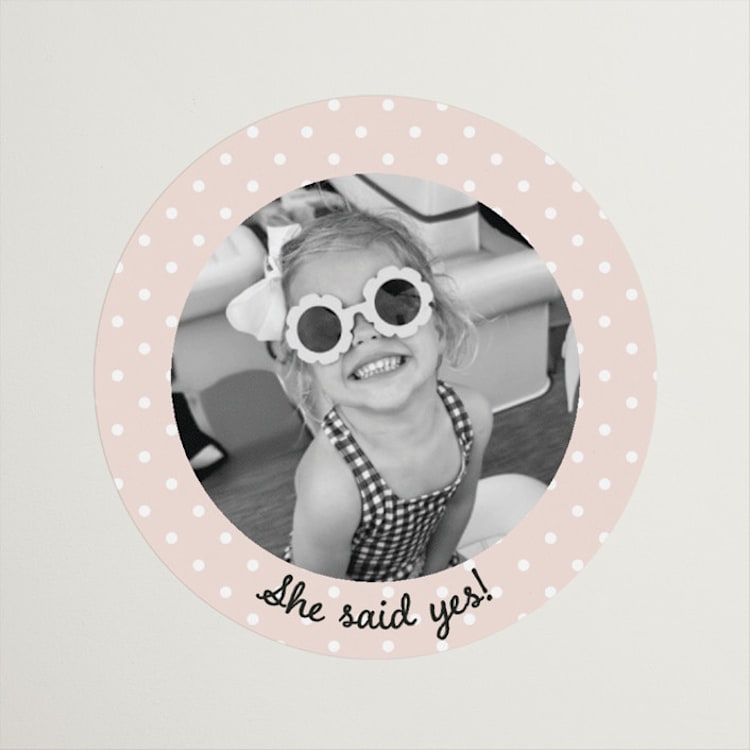 "Estate" - Wedding Favor Stickers in Blush by Kim Dietrich Elam - Front