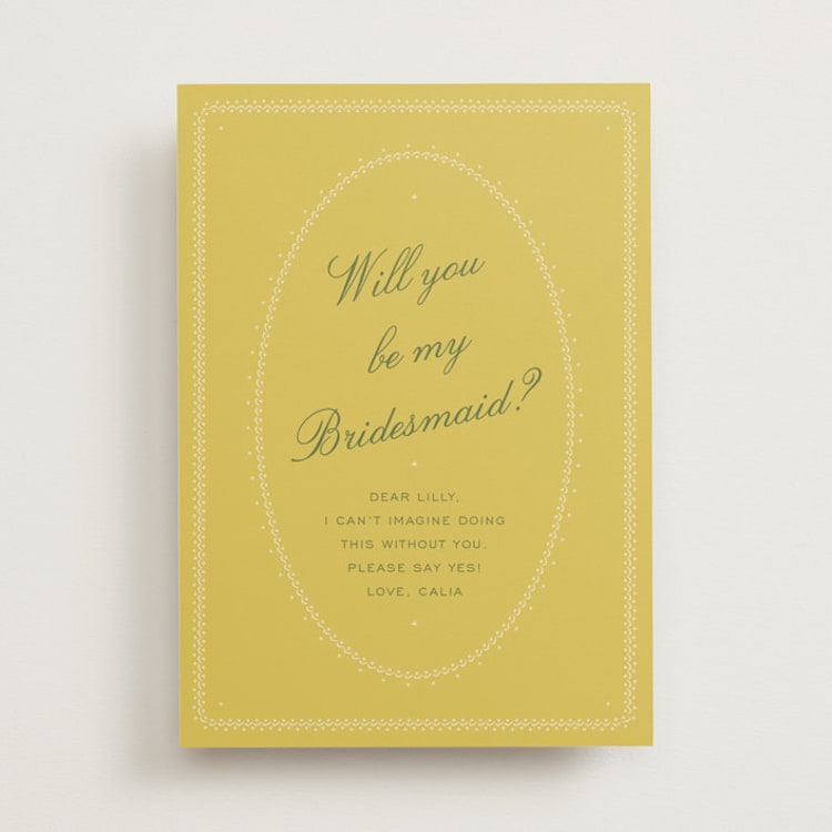 "Calia" - Bridesmaid Cards in Island Citrus by Ani Somi - Front
