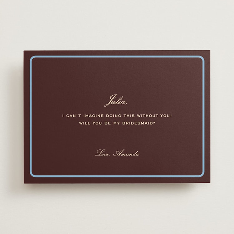 "Aperitif" - Bridesmaid Cards in Fig by Megan Davis - Front