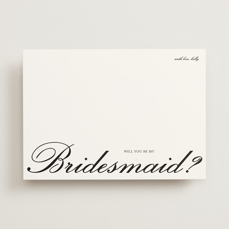 "Finely" - Bridesmaid Cards in Ink by Ani Somi - Front
