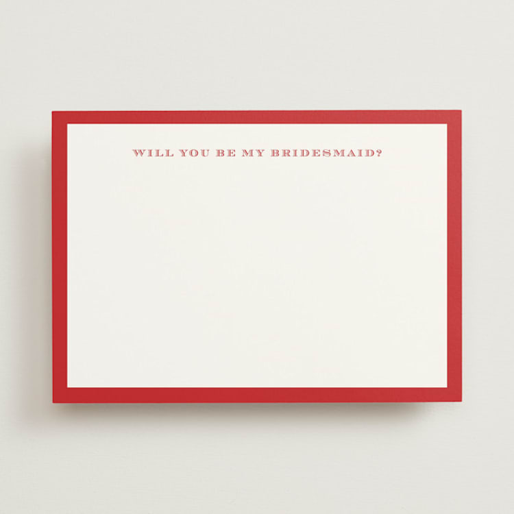 "Rambla" - Bridesmaid Cards in Apple by Pati Cascino - Front