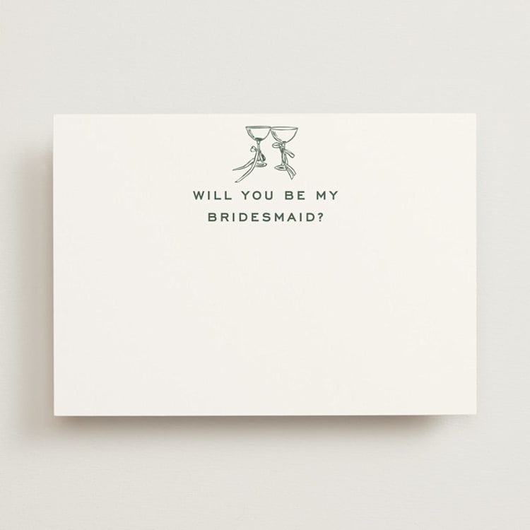 "Campania" - Bridesmaid Cards in Sorbetto by Megan Davis - Front
