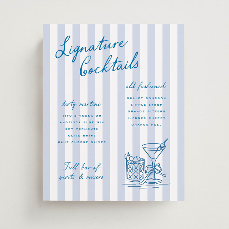 "Sketched Cocktail" - Bar Signs in Sail by Erin German - Front