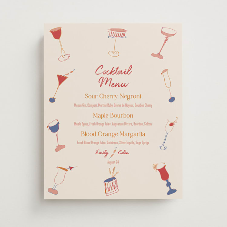 "Loop de Loop" - Bar Signs in Cherry by Sarah Rosenthal - Front