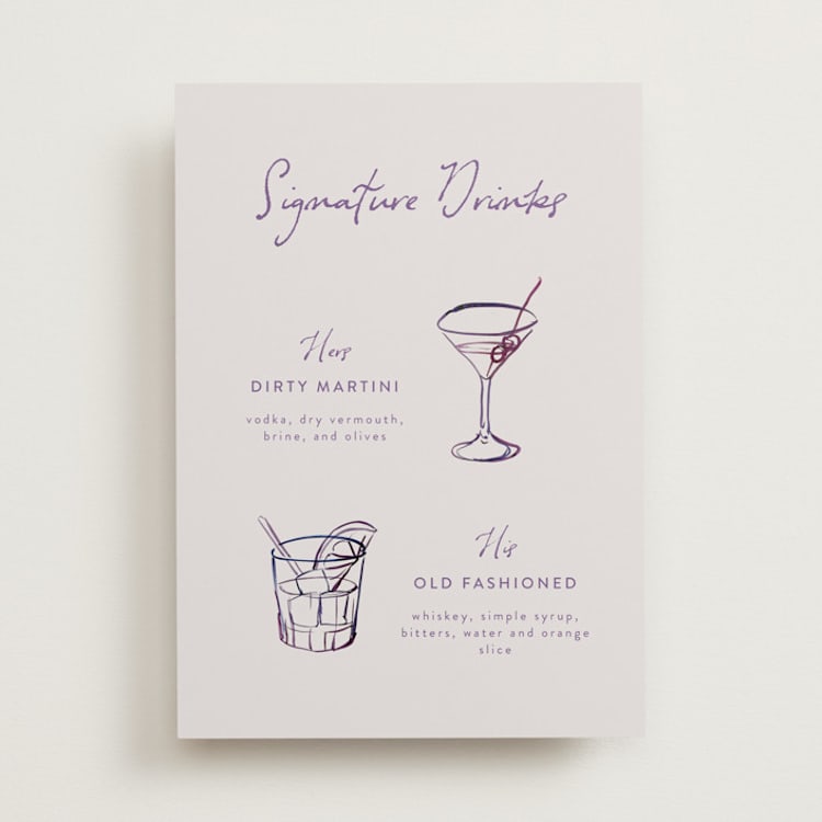 "tablescape drawing" - Bar Signs in Hydrangea by Cass Loh - Front