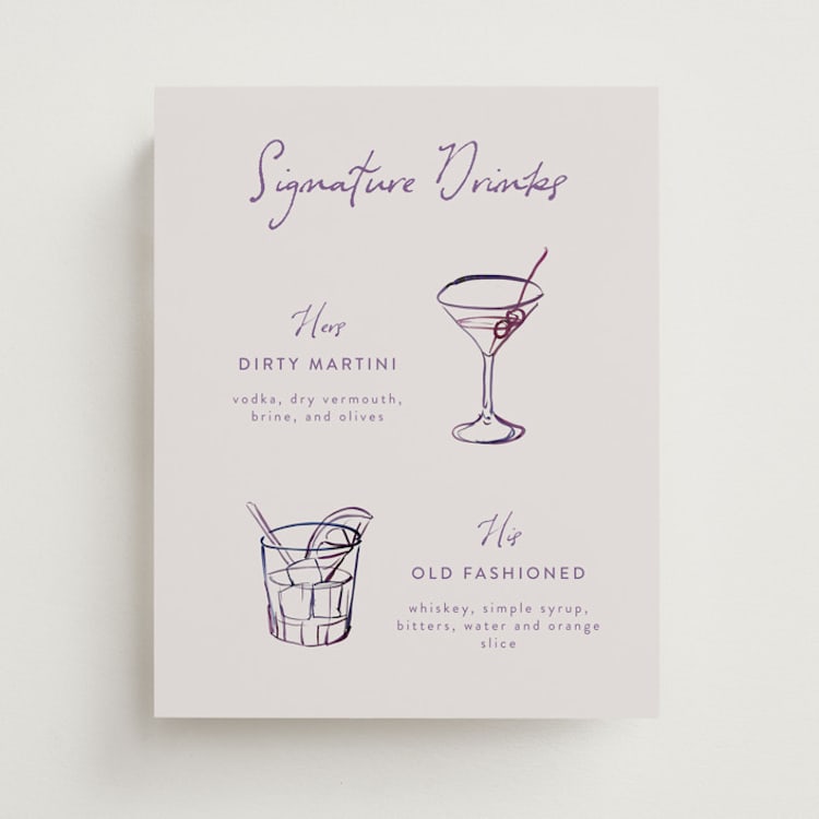 "tablescape drawing" - Bar Signs in Hydrangea by Cass Loh - Front