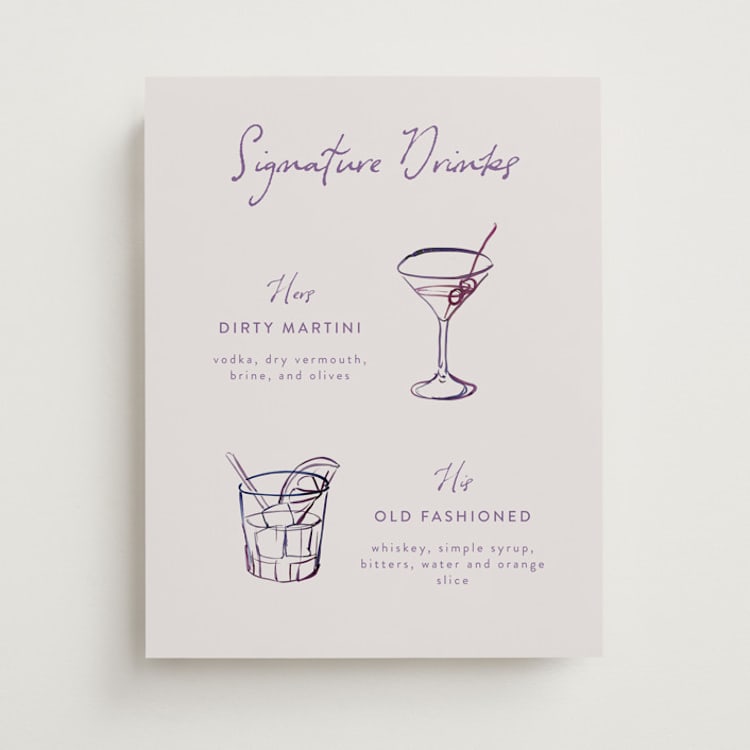 "tablescape drawing" - Bar Signs in Hydrangea by Cass Loh - Front