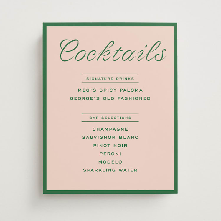 "cotillion" - Bar Signs in Peach by Megan Davis - Front