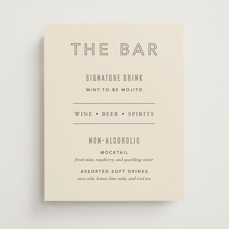 "Headliner" - Bar Signs in Onyx by Kindred Fields - Front