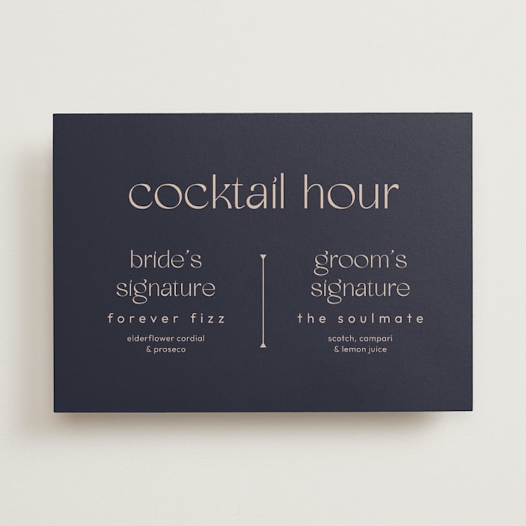 "Thoughtful" - Bar Signs in Navy by letterfix - Front