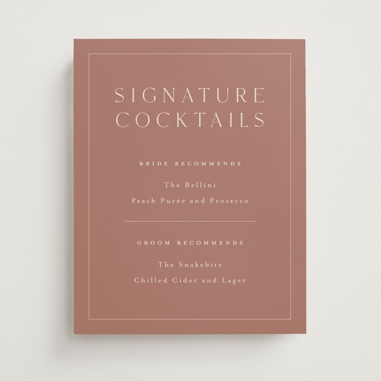 "Warm affection" - Bar Signs in Dusty Rose by Stacey Meacham - Front