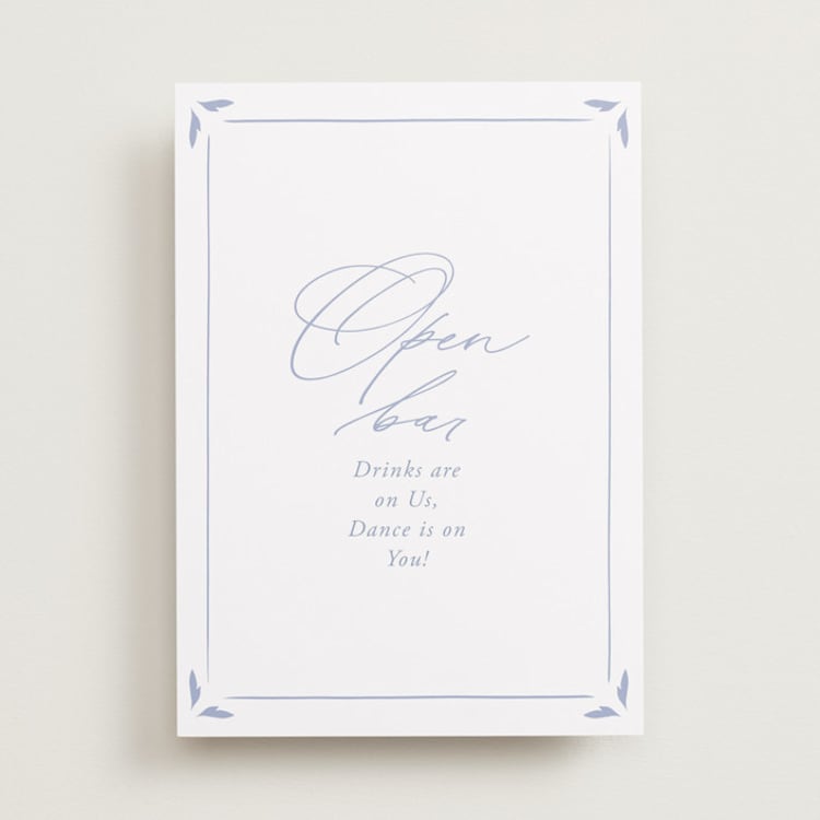 "Ocean Dreams" - Bar Signs in Pale Cerulean by Sabrin Deirani - Front