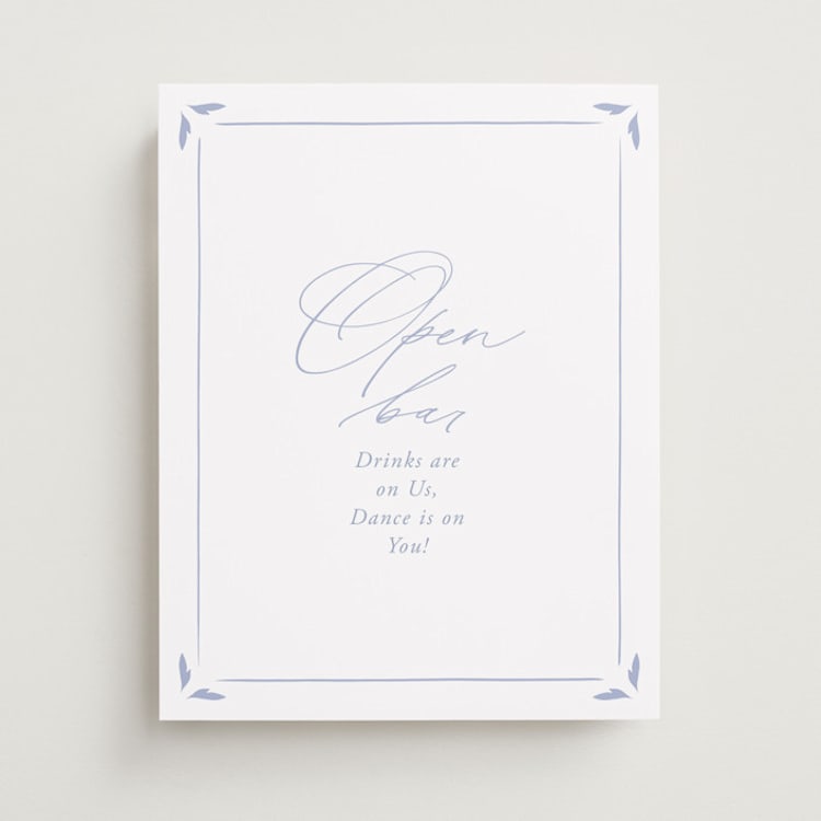 "Ocean Dreams" - Bar Signs in Pale Cerulean by Sabrin Deirani - Front