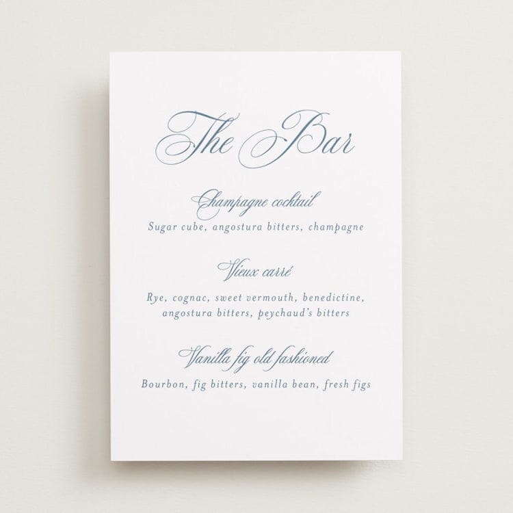 "Empire" - Bar Signs in Dusty Blue by Jennifer Postorino - Front