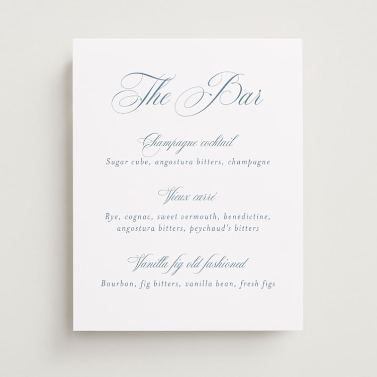 "Empire" - Bar Signs in Dusty Blue by Jennifer Postorino - Front