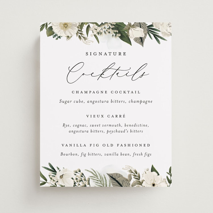 "Classic Love" - Bar Signs in Vanilla by Susan Moyal - Front
