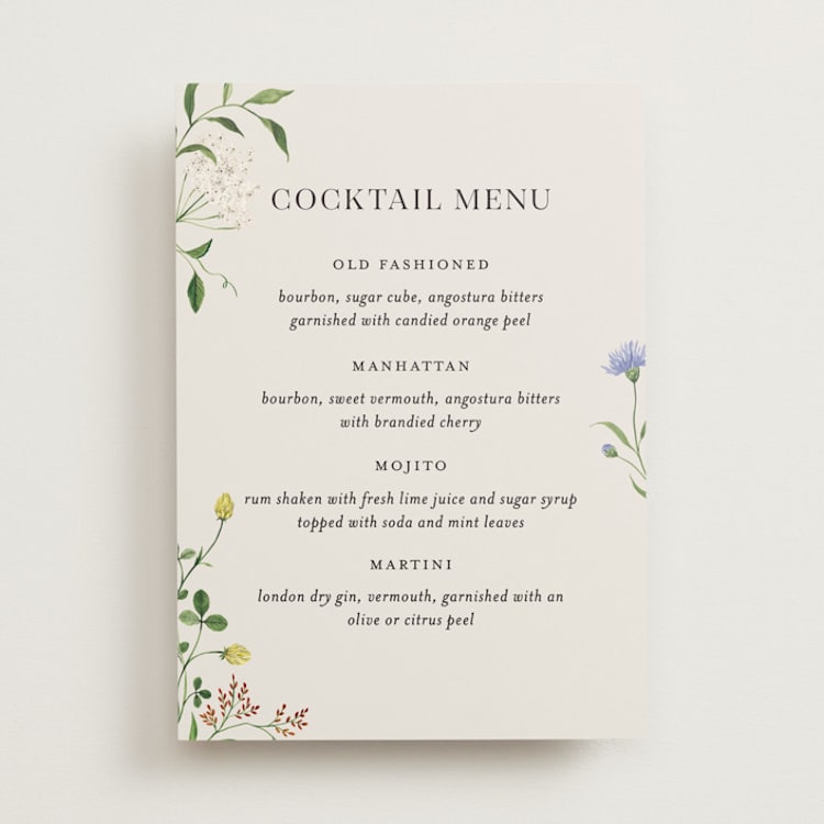 "Wild meadow" - Bar Signs in Elder Flower by Sarah Knight - Front