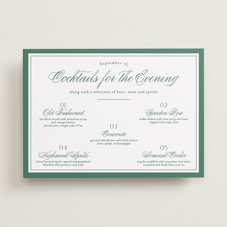 "Fresh Classic" - Bar Signs in Emerald by letterfix - Front