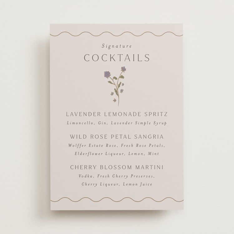 "Parisian Garden" - Bar Signs in Petal by Nicoletta Savod - Front