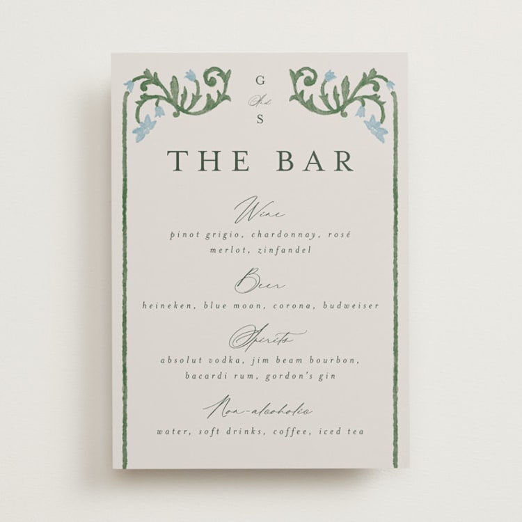 "grandeur" - Bar Signs in Bluebell by Jen Owens - Front