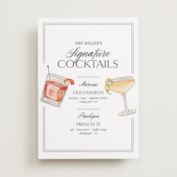 "Here's to Love" - Bar Signs in Classic by Design Lotus - Front