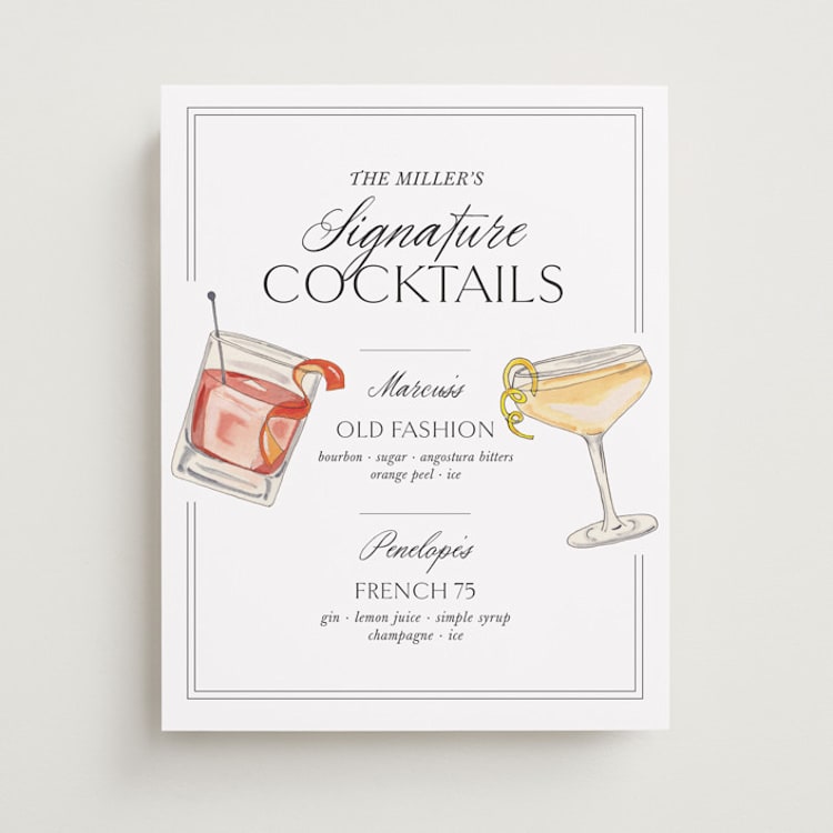 "Here's to Love" - Bar Signs in Classic by Design Lotus - Front