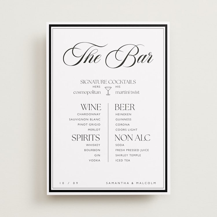 "Prohibition" - Bar Signs in Midnight by Zani van Zyl - Front