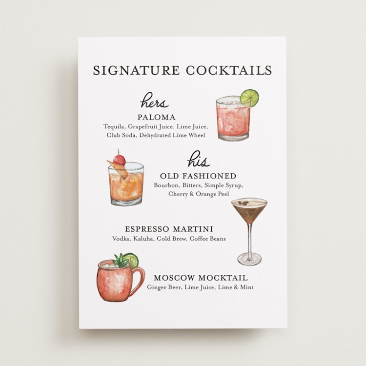 "Drinks for All" - Bar Signs in Tuxedo by Madeline La Rosa - Front