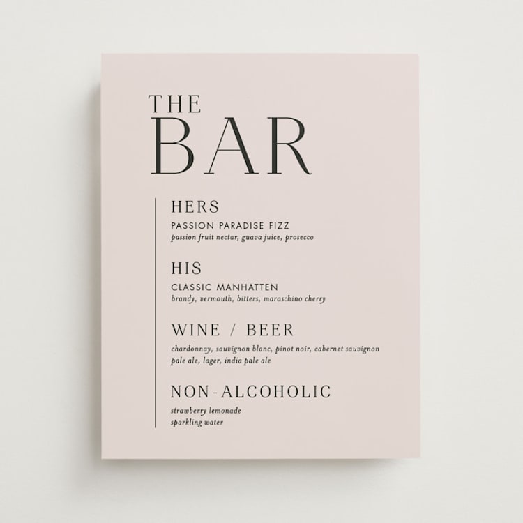 "Debonair" - Bar Signs in Cream by jomolo - Front