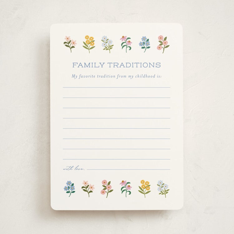 "Sweetie" - Baby Shower Activity Cards in Wildflower by Paper Raven Co. - Front