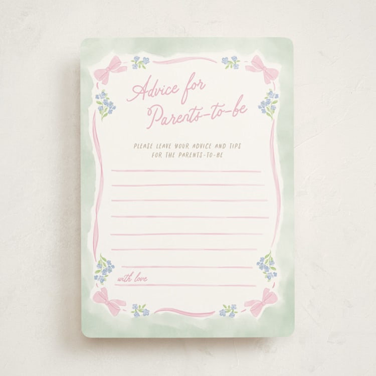 "Little fleur" - Baby Shower Activity Cards in Cupcake by Creo Study - Front