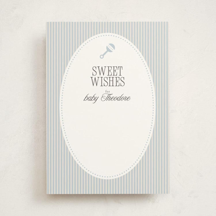 "boujee" - Baby Shower Activity Cards in Blueberry by Benita Crandall - Front