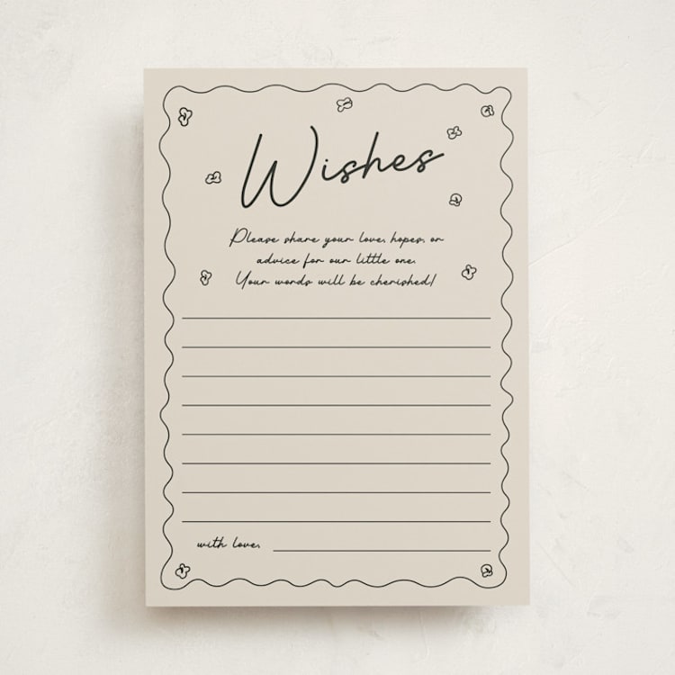 "Popcorn Baby" - Baby Shower Activity Cards in Licorice by Leish - Front