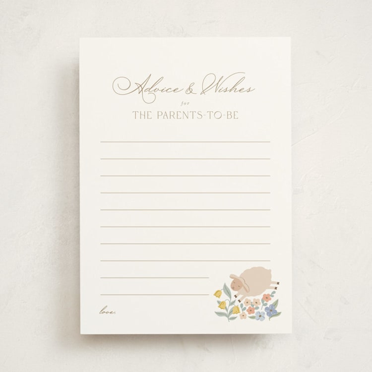 "Spring Awakening" - Baby Shower Activity Cards in Meadow by Brandy Folse - Front