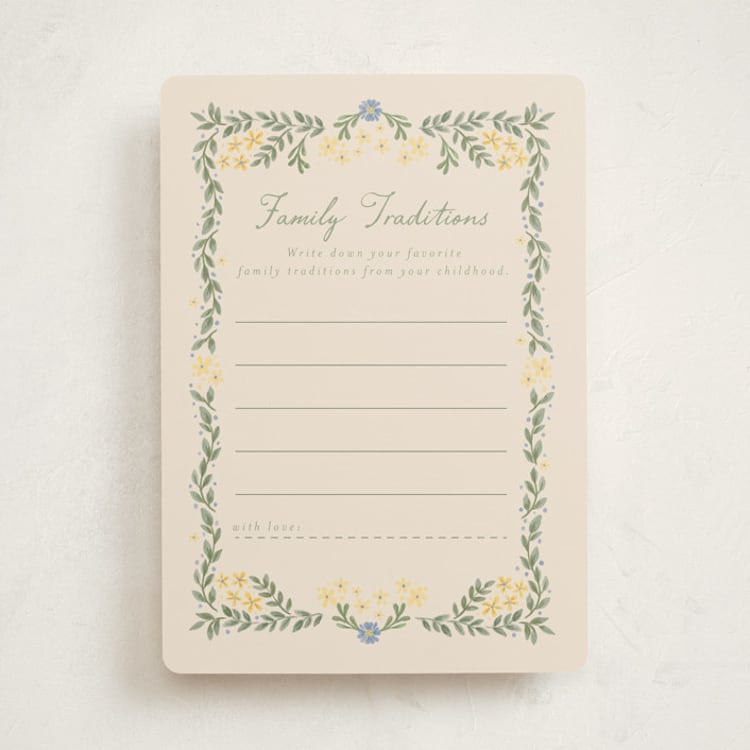 "Cottage Life" - Baby Shower Activity Cards in Vanilla by frau brandt - Front