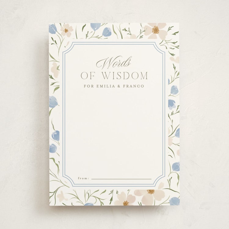 "Newport Summer" - Baby Shower Activity Cards in Powder by Erin L. Wilson - Front