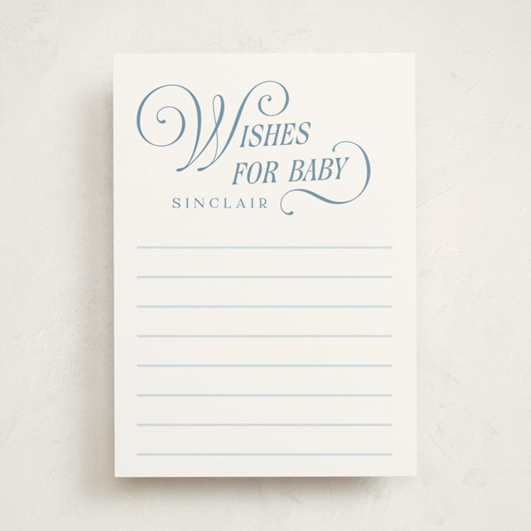 "Oh Boy!" - Baby Shower Activity Cards in Bluebonnet by Laura Hankins - Front