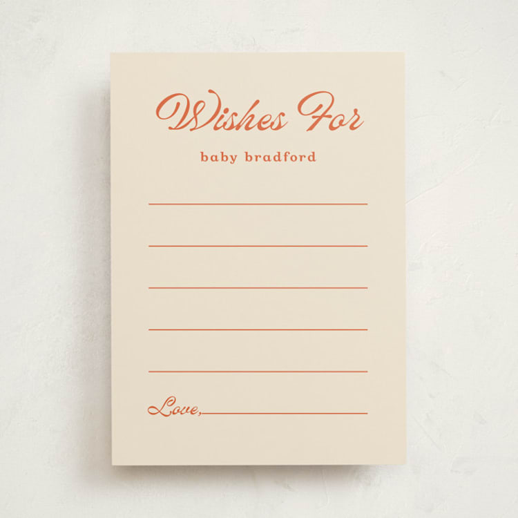 "Tulip" - Baby Shower Activity Cards in Peony by Lisa McLean - Front