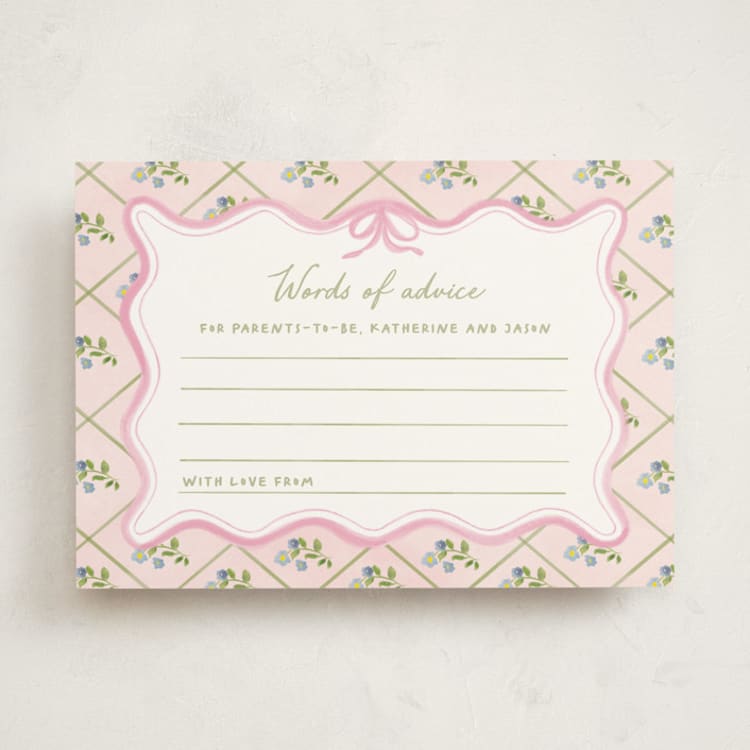 "Baby in bloom" - Baby Shower Activity Cards in Garden Glory by Creo Study - Front