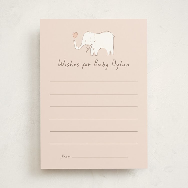 "bananella" - Baby Shower Activity Cards in Taupe by chocomocacino - Front