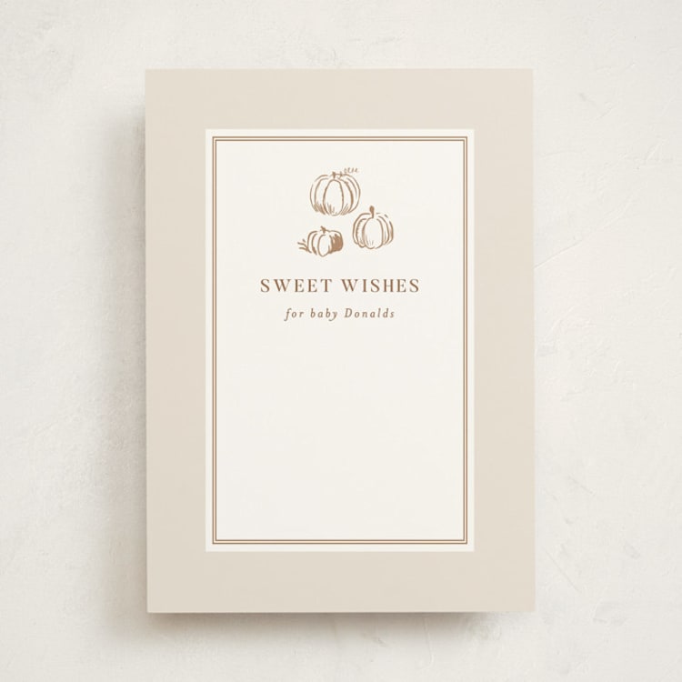 "autumn toile" - Baby Shower Activity Cards in Acorn by Rebecca Durflinger - Front